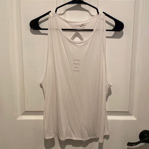 NWOT Gilly hicks white work out tank top size large